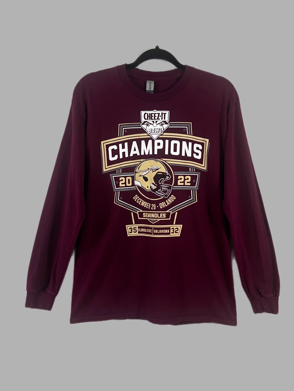 Gildan Heavy- Cotton Florida Seminoles Men’s M “Cheez-It Bowl” Long Sleeve